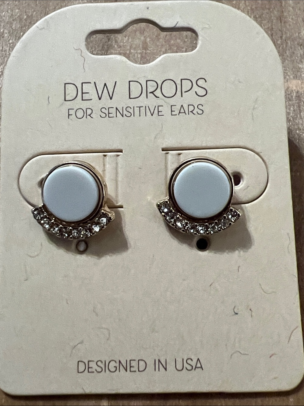 3/$18 Dew Drops White Crystal Accent Stud Earrings Lot 780